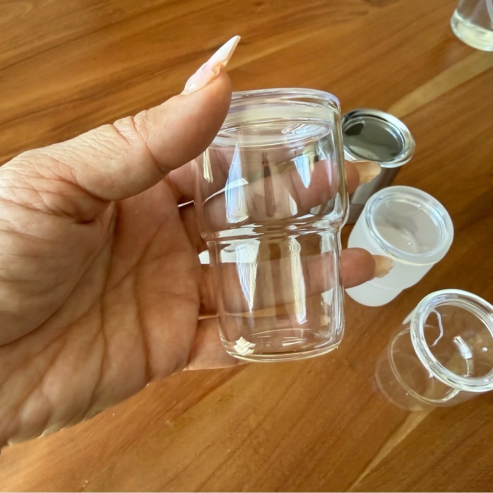 Set of 6 Mini 3oz Tumbler Shot Glasses w/ Lids & Straws - Picture 3 of 8